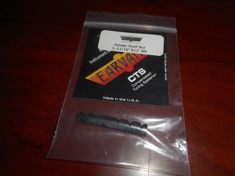 NEW - Earvana Drop-In Compensated Nut For Fender, 1-11/16", 12" Radius - BLACK