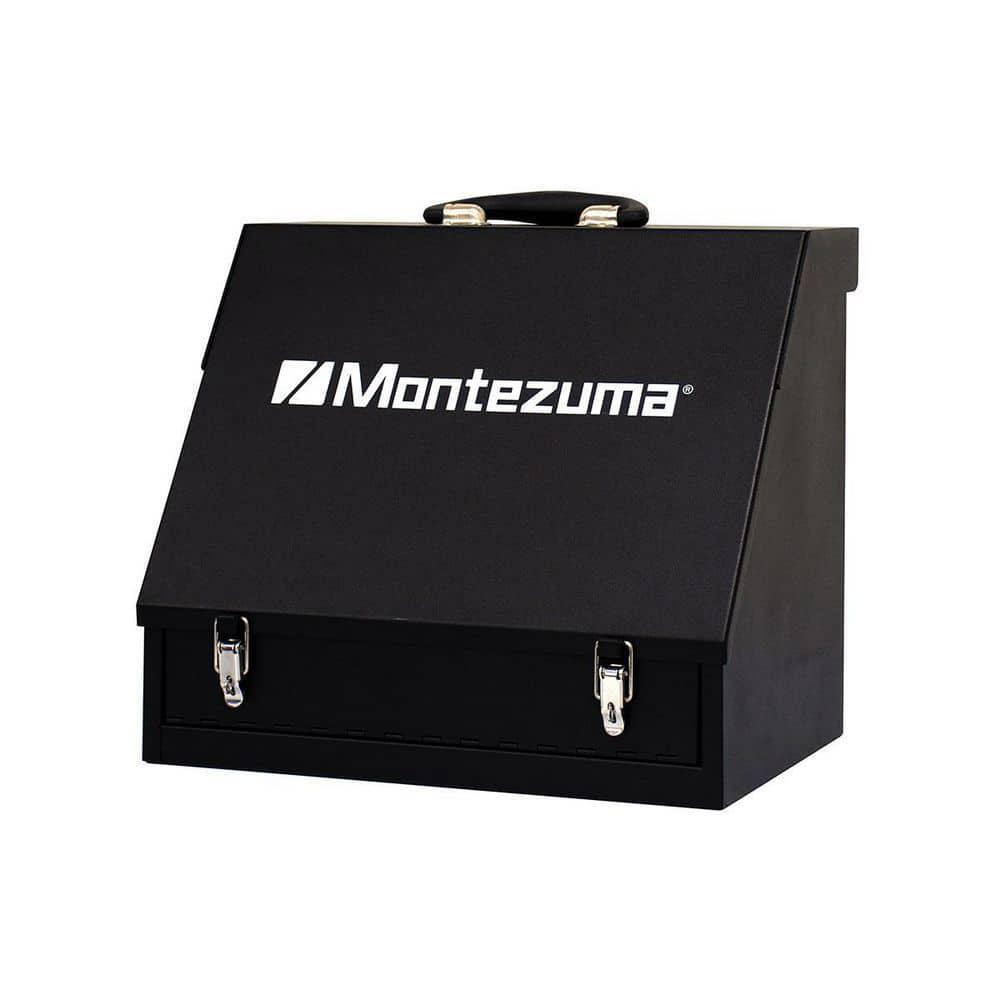 Montezuma SB150B 15"W Steel Black Portable Tool Box Multi-tier Handheld Storage