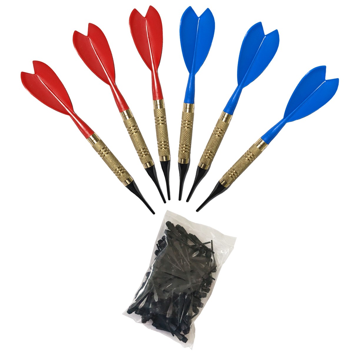 Shelti Dartboard Dart Kit - 50 Darts and 500 Dart Tips