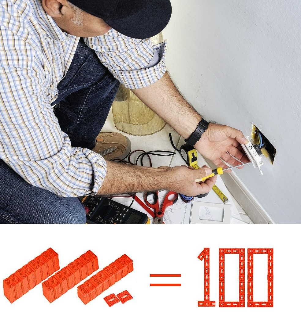 Ingenious 100-piece Outlet Spacer Kit - Easy Fix for Loose Electrical Boxes