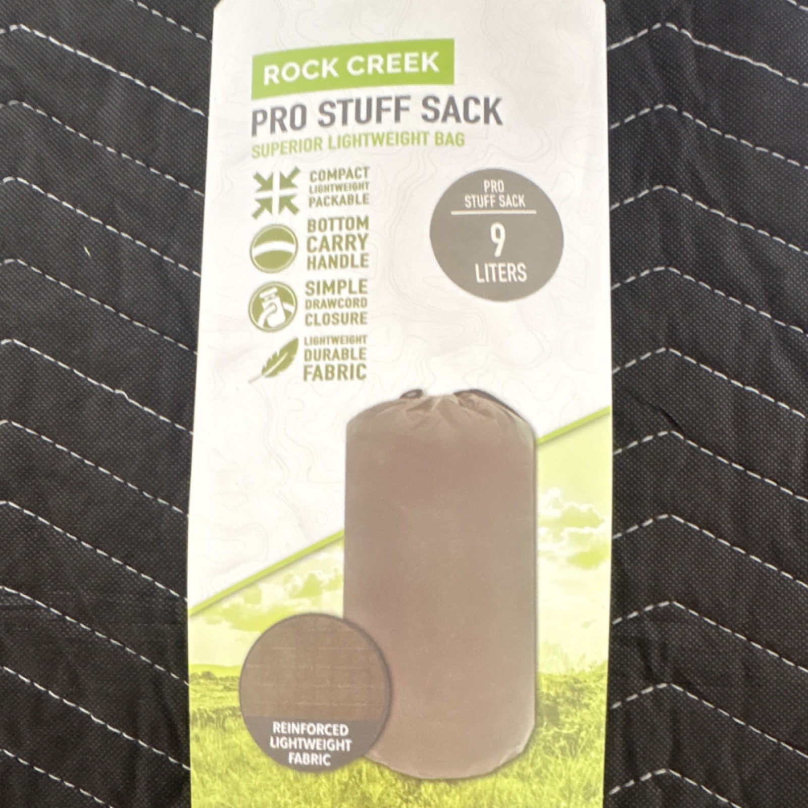 Rock Creek Pro Stuff Sack 9L Lightweight Durable Drawcord Bottom Carry Handle