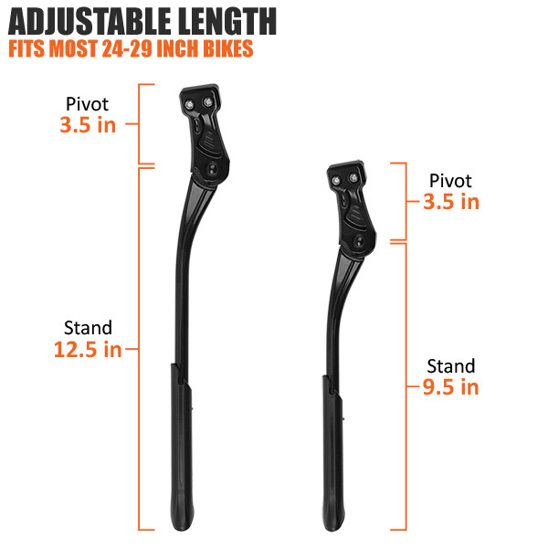 BV Bicycle Mountain Bike Kickstand Rear Side Adjustable Kick Stand Alloy 24"-29"