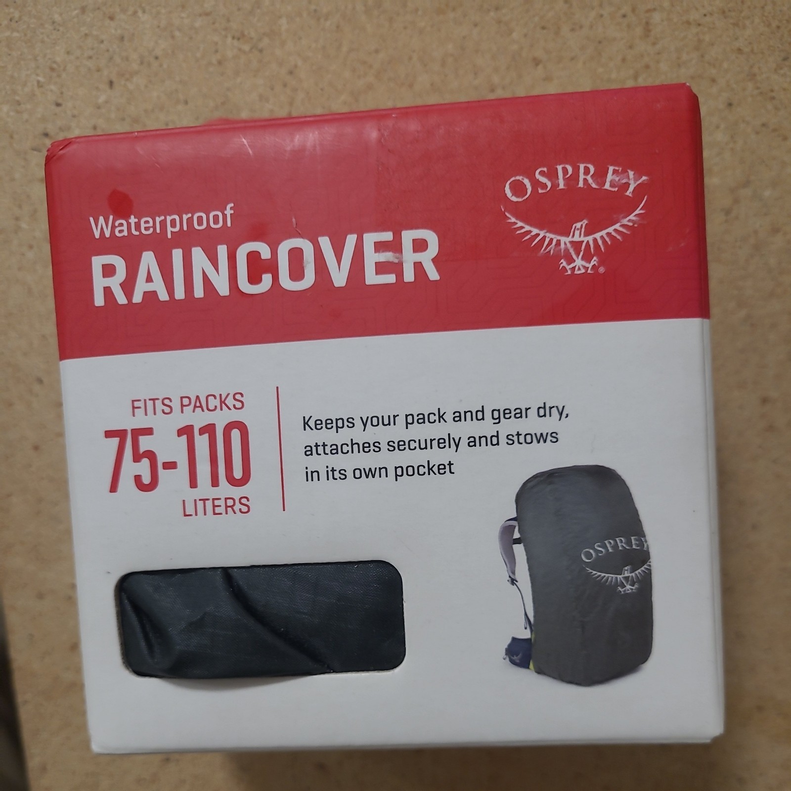Osprey Shadow Grey Ultralight Raincover 75 - 110L Pack New Extra Large XL