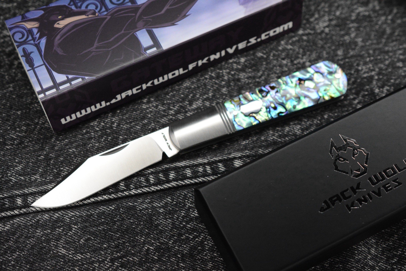 NEW Jack Wolf Gateway Barlow - Abalone Handle/ Nickel Silver/ Sandvik 14C28N