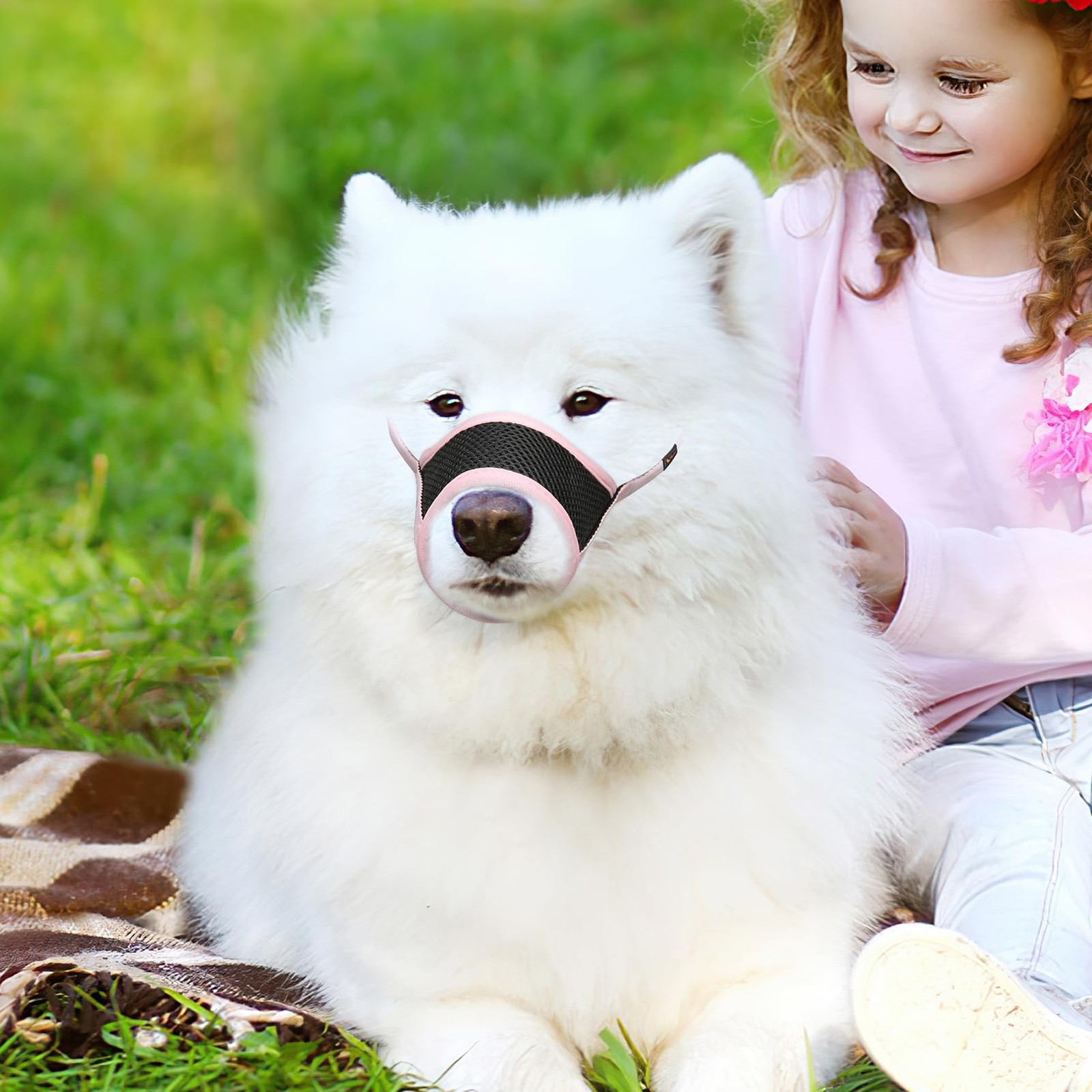Dog Muzzle Nylon Soft Anti-Biting Barking SecureMesh Breathable Pets Muzzle f...