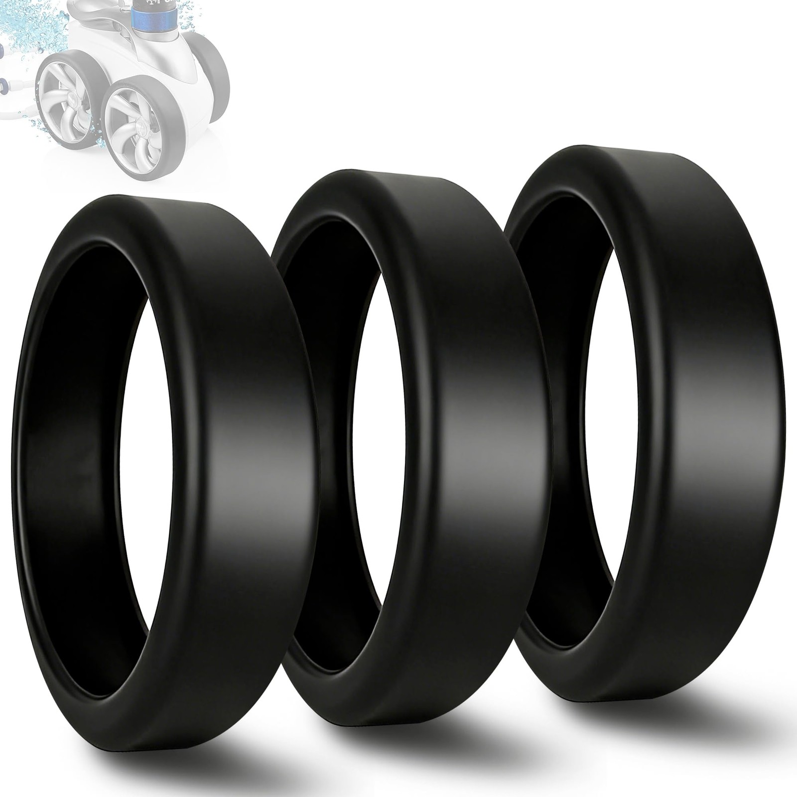 Polaris Pool Cleaner Tires - WideTrax Replacement for 3900 Sport & 480 - 3 Pack
