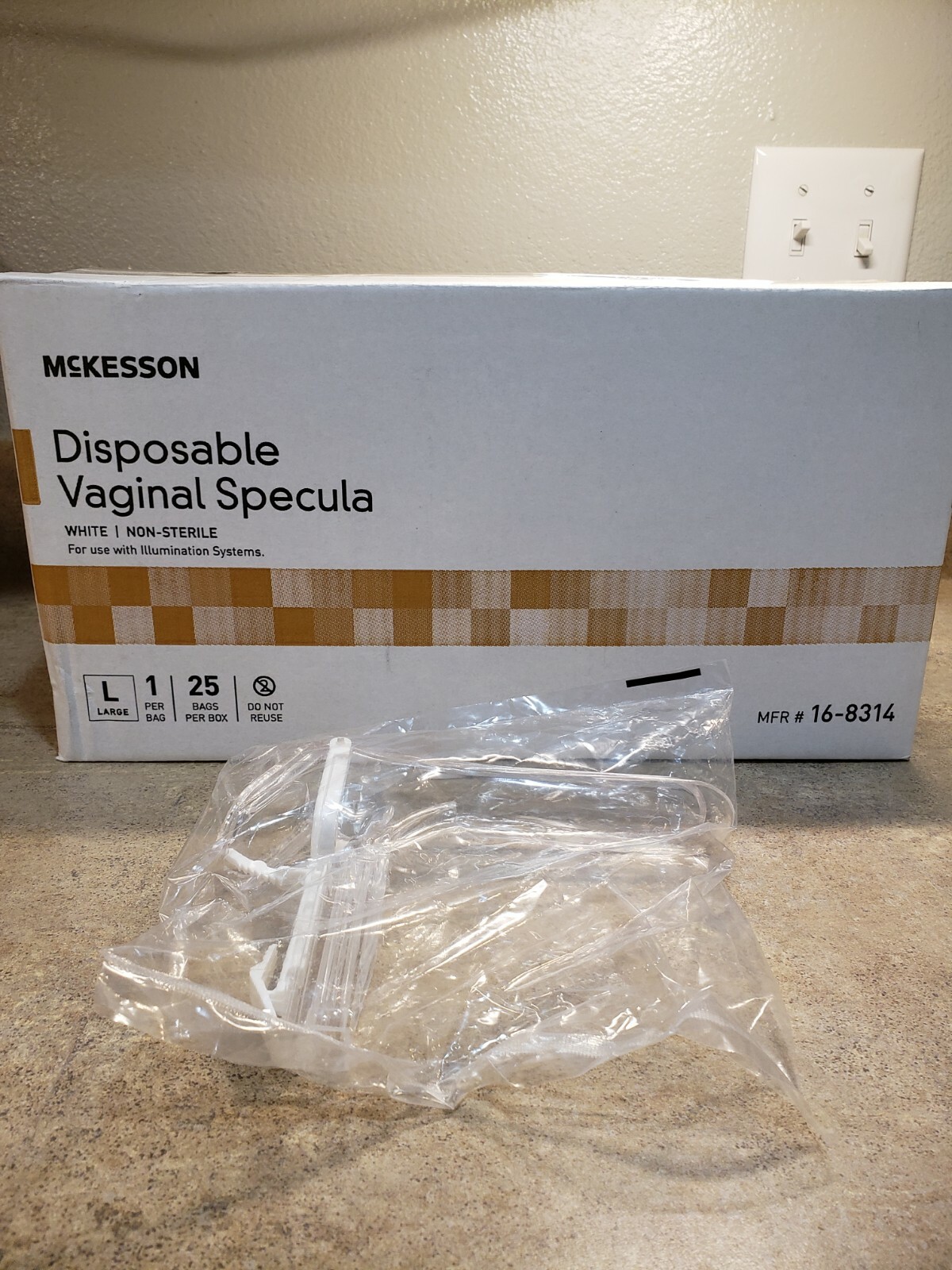 McKesson Disposable Vaginal Specula 25 Count Large All Sealed