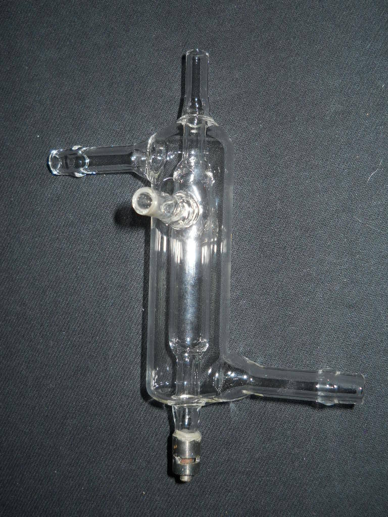 Unbranded Glass 4-Way Custom 95mm Jacketed Liebig Condenser w/ Male Luer Lock