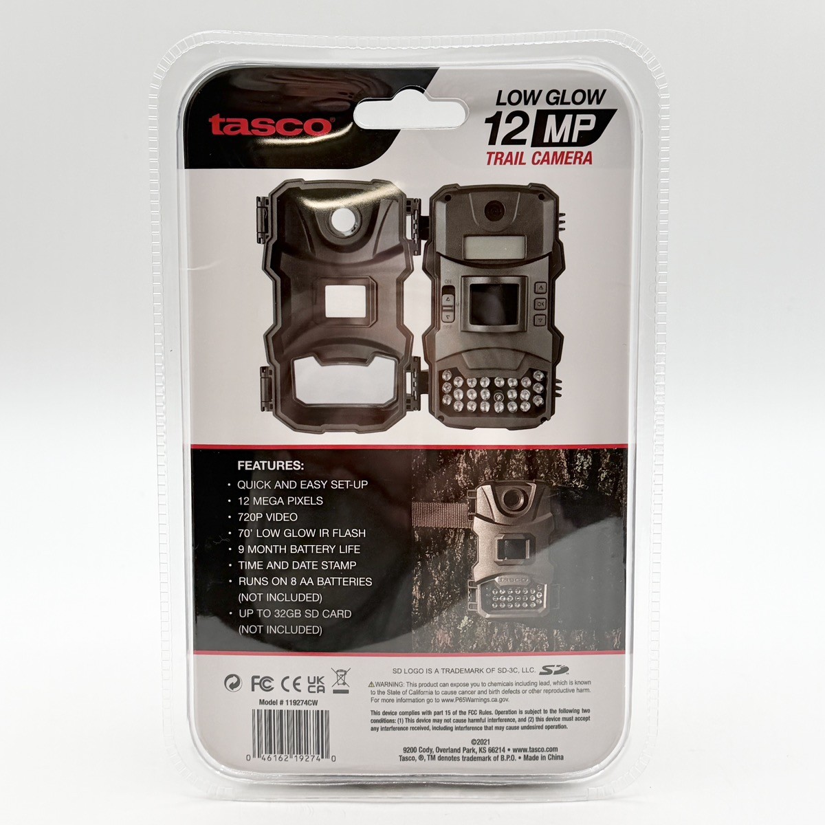 Tasco 12MP Trail Camera with Low Glow Infrared Flash (CP1020841)