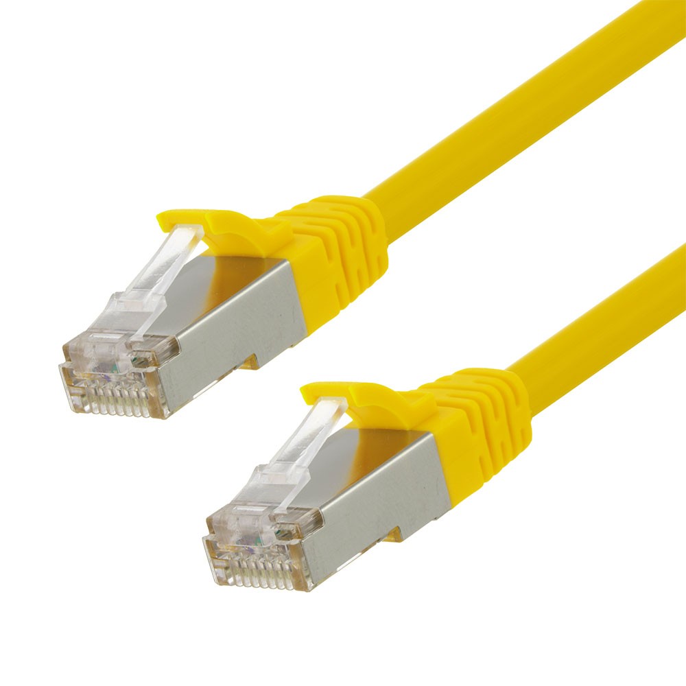 Ethernet Patch Cable CAT6, F/UTP, 26AWG,  5 Ft,  5 pack, Yellow