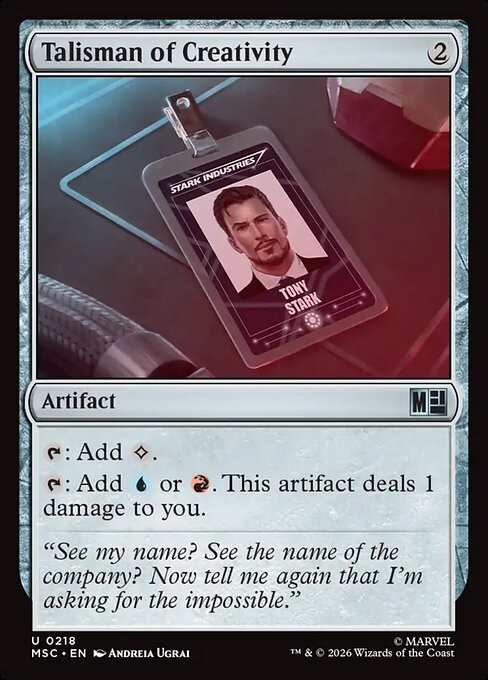 Talisman of Creativity Marvel Super Heroes Commander Magic: The Gathering MTG