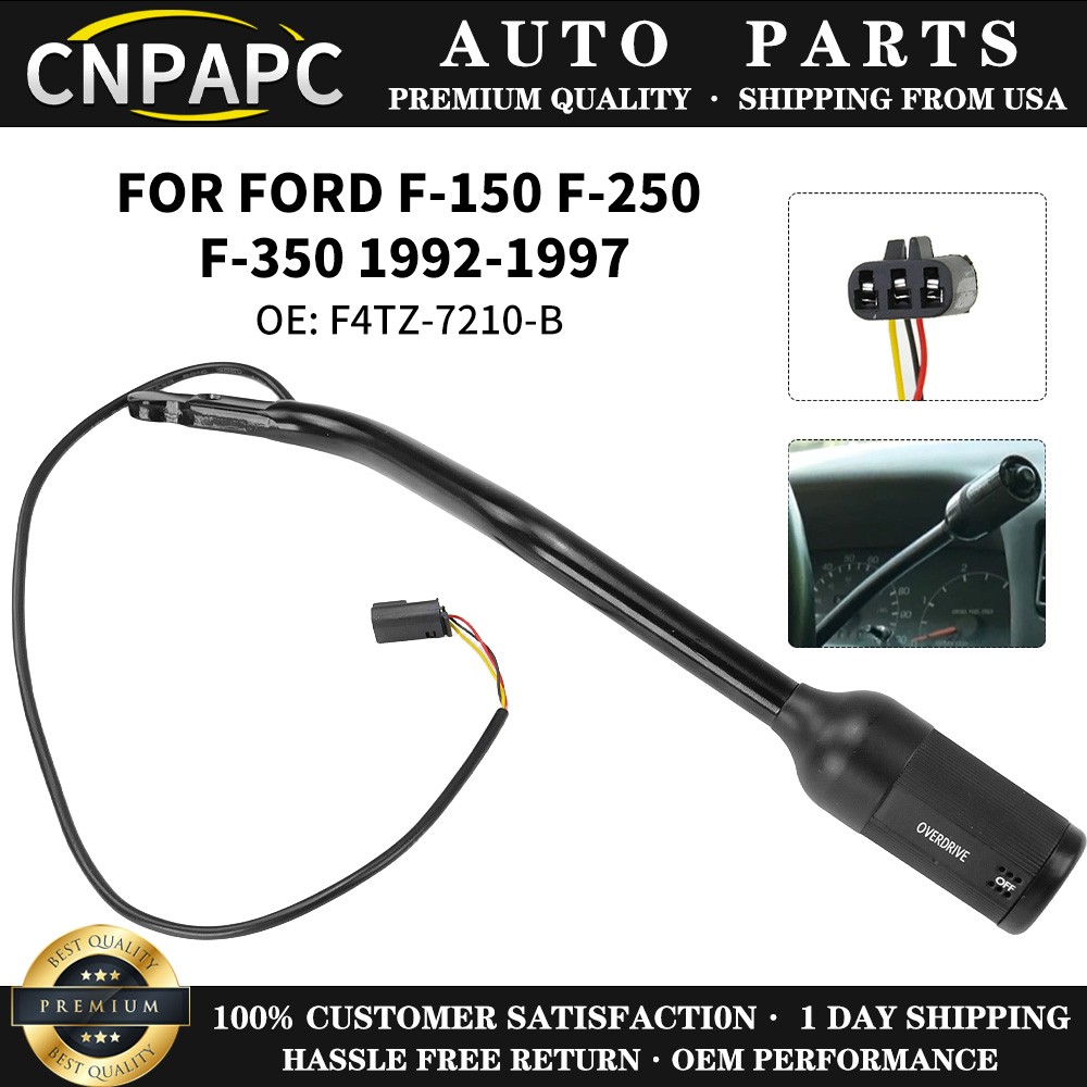 Transmission Gear Shift Lever w/Overdrive Switch for Ford F150 F250 F350 92-97
