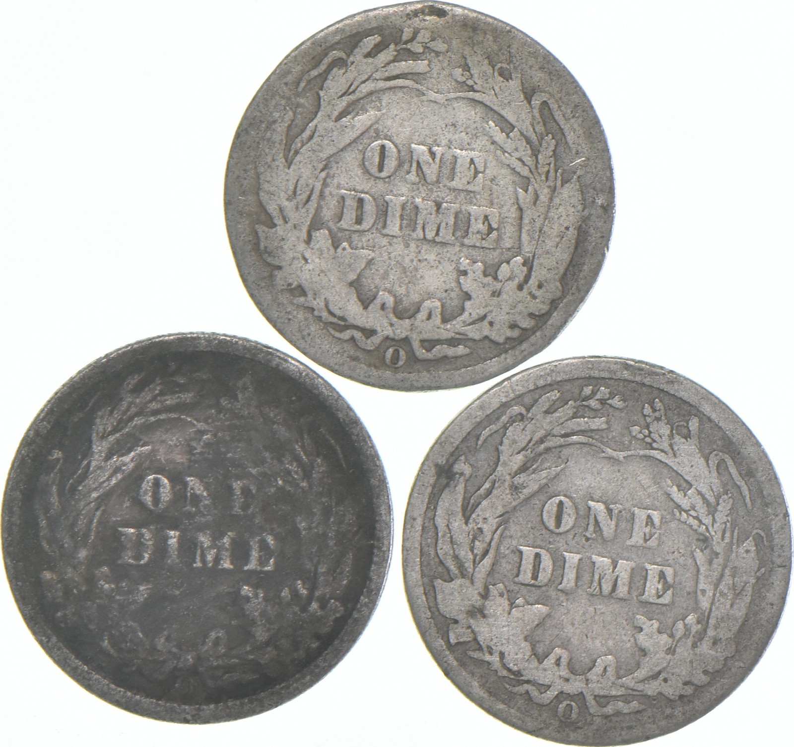 1901-O Barber Dime 90% Silver Average Circ