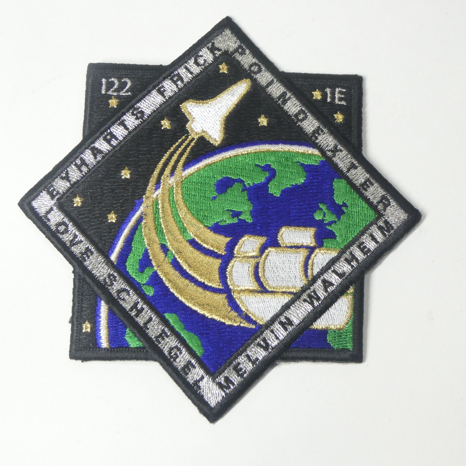 STS 122 1E ISS NASA Space Shuttle Crew Names Patch Sew On Embroidered 2008