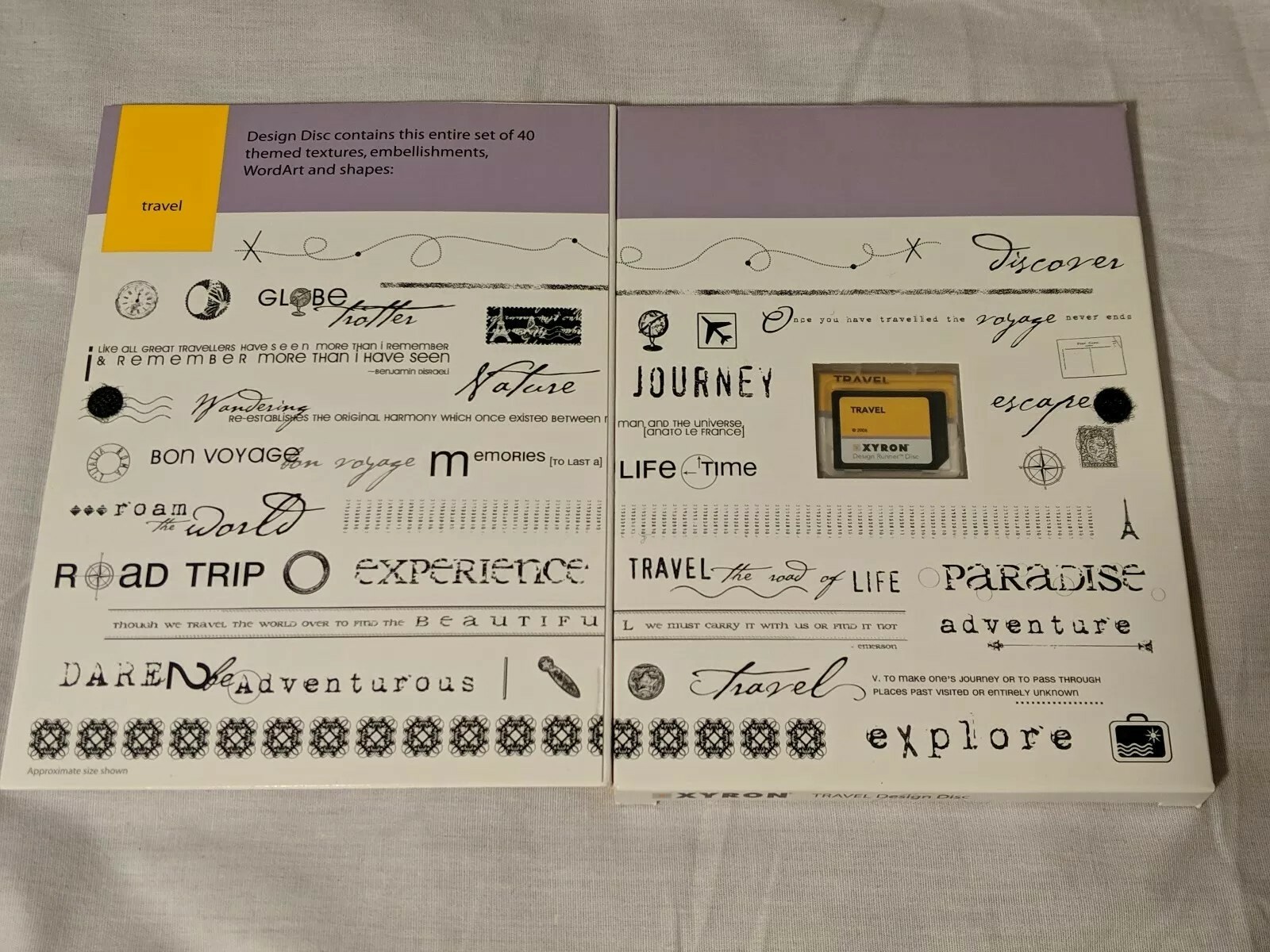 XYRON TRAVEL DESIGN DISC FOR XYRON DESIGN RUNNER