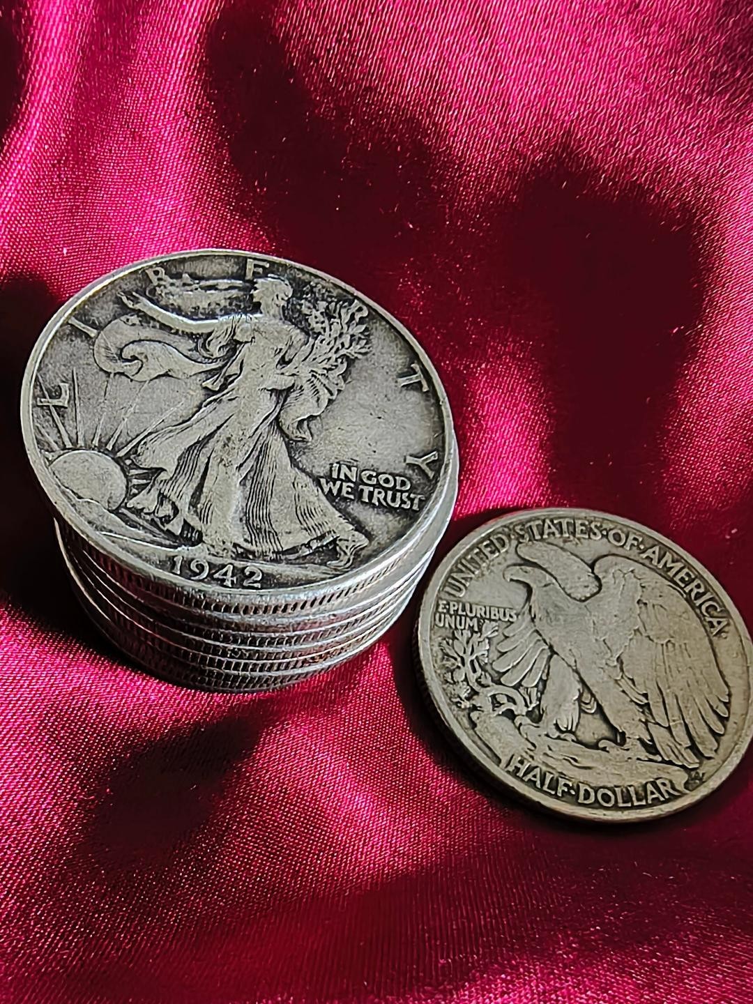 90% Silver Walking Liberty Half Dollars, U.S.A. Coin,  price per each