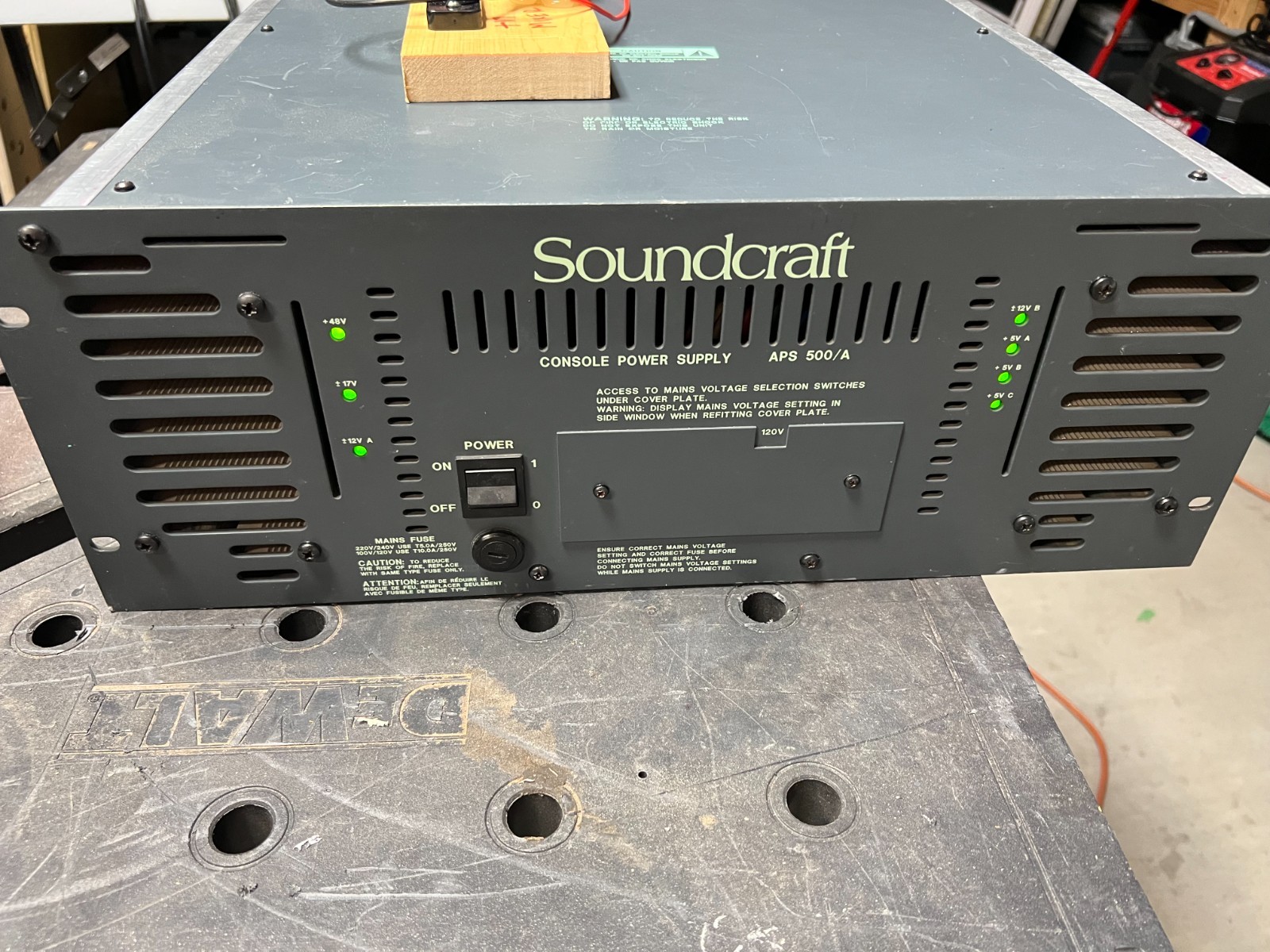Soundcraft APS 500/A  Power Supply for Parts/Repair
