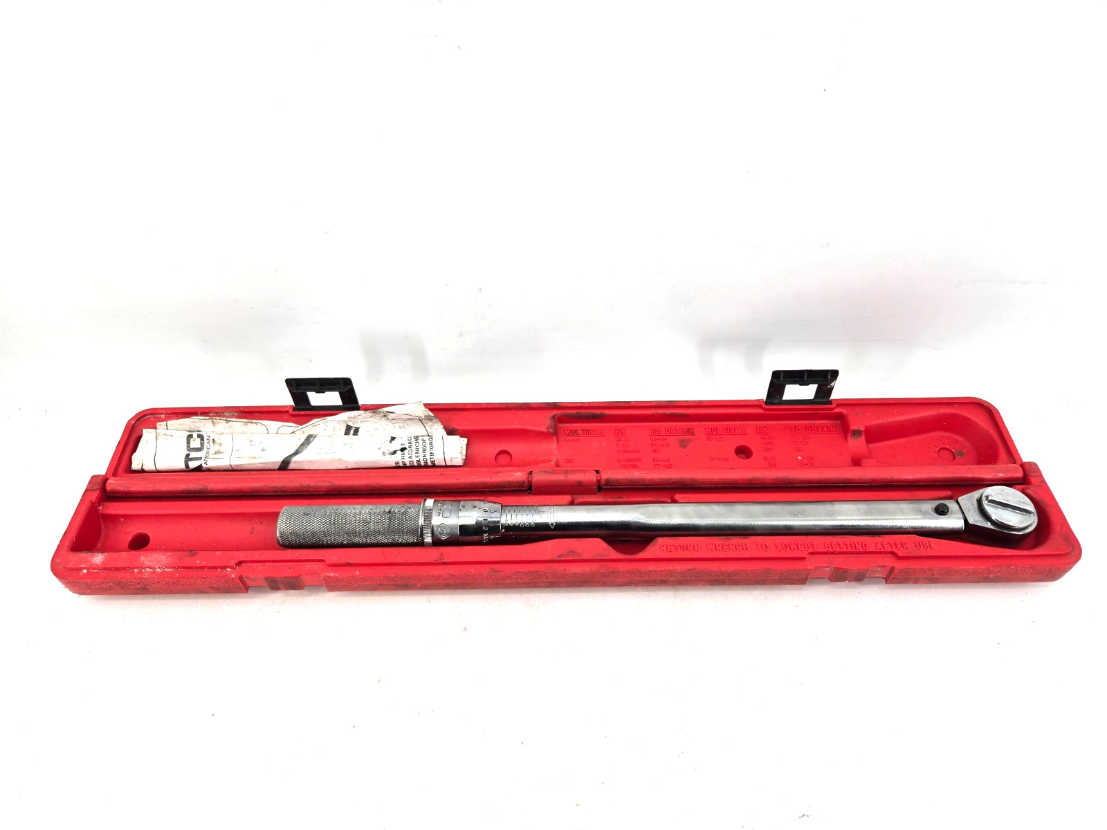 Matco Tools T150FR 1/4" TORQUE WRENCH with Case