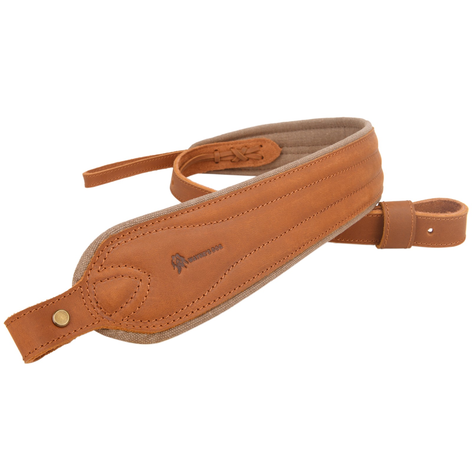 Rifle Sling Strap Leather & Canvas Shotgun Shoulder Belt for Hunting Shooting