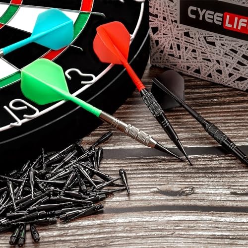 Darts Plastic Tip,Soft Tip Darts Set,12 Pcs 18 Gram with 50 Extra Dart Tips