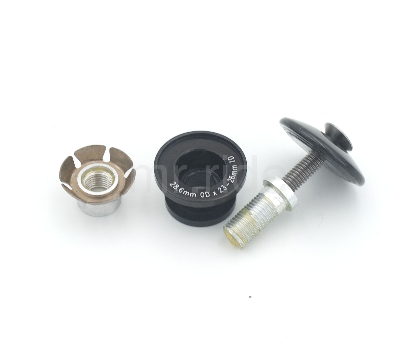 mr-ride Fork Steerer compressor/Expander plug W/ carbon Top Cap 1 1/8" Red