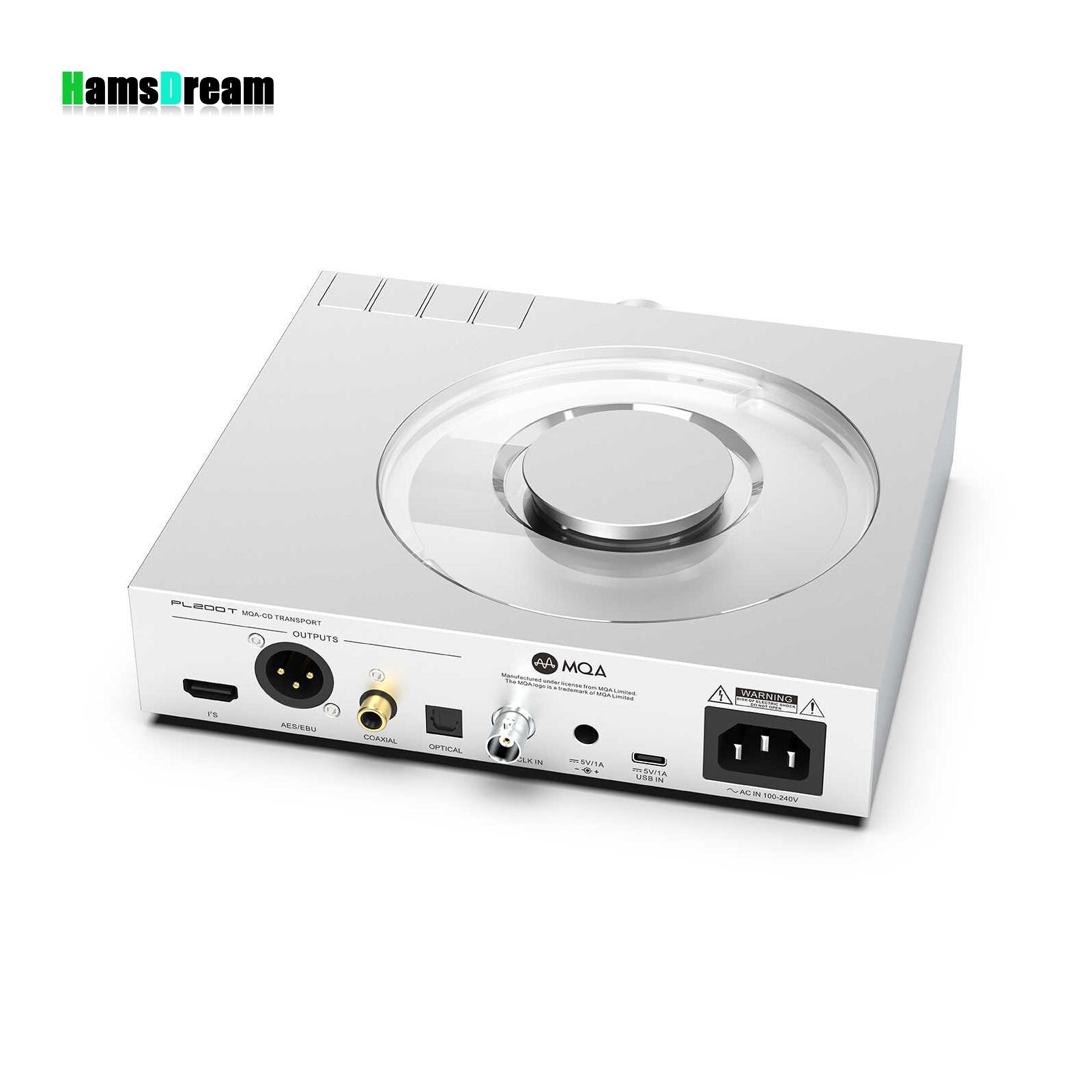 SMSL PL200T MQA-CD Digital Turntable CD Player Clock Input USB Digital Interface