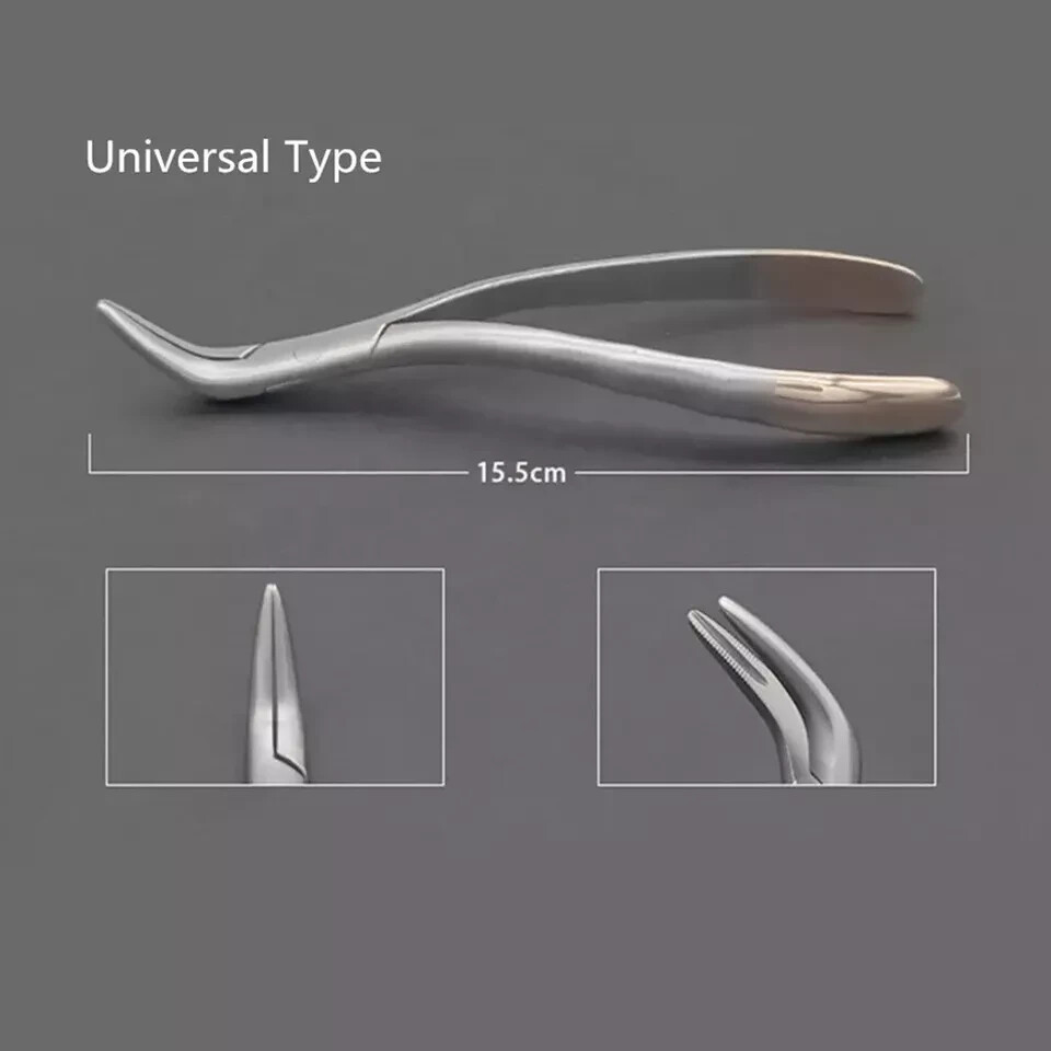 Dental Long Beak Extraction Forceps Upper Lower Universal Root Tip Removal Plier