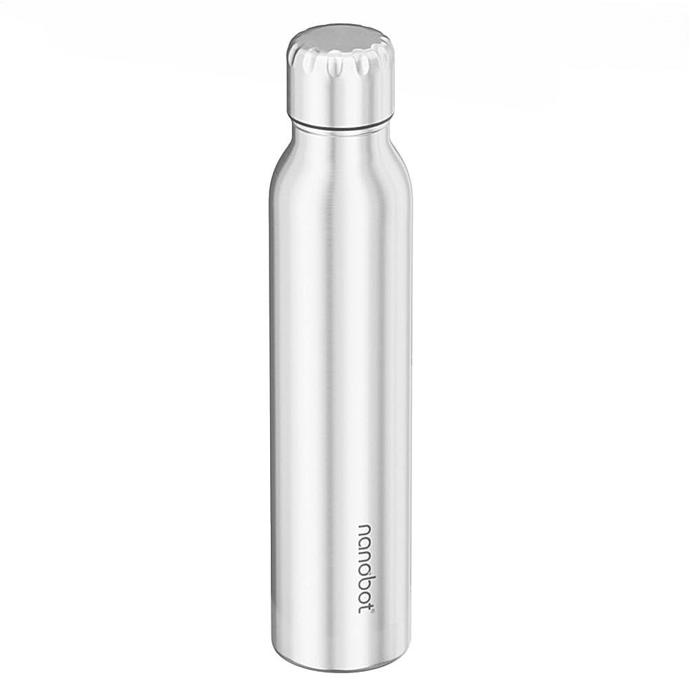 Nanobot AKUA Stainless Steel Water Bottle 500ml Leak Proof BPA Free Silve