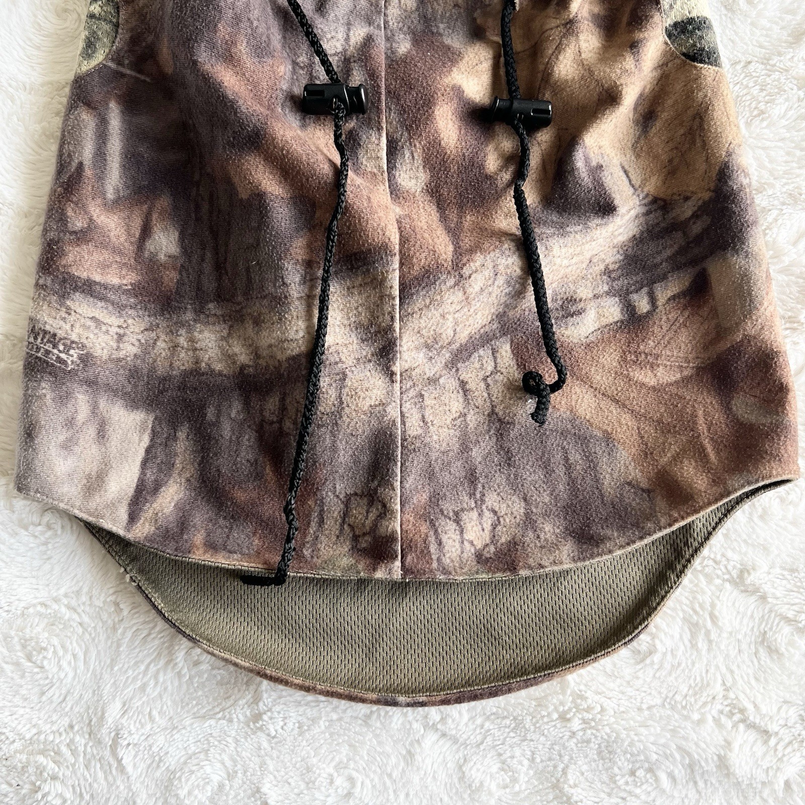 Vintage Cabelas Balaclava Ski Mask Adult OS Brown Camo Outdoor Timber Hunting