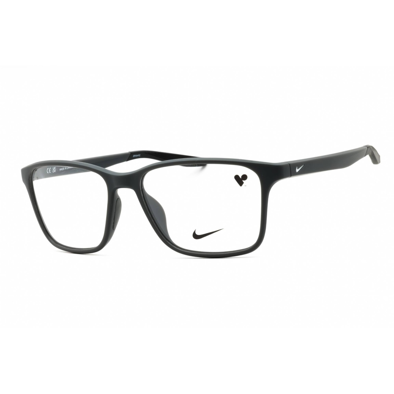 Nike Men's Eyeglasses Matte Dark Grey Rectangular Full Rim Frame 7117 N 034