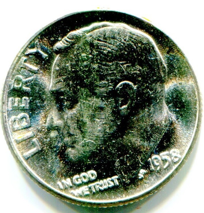 1958 Silver Roosevelt Dime !! Mint State !!
