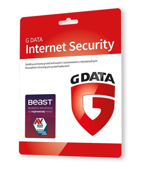 Oprogramowanie G DATA Internet Security Multidevice 2PC 1rok karta-klucz G Data