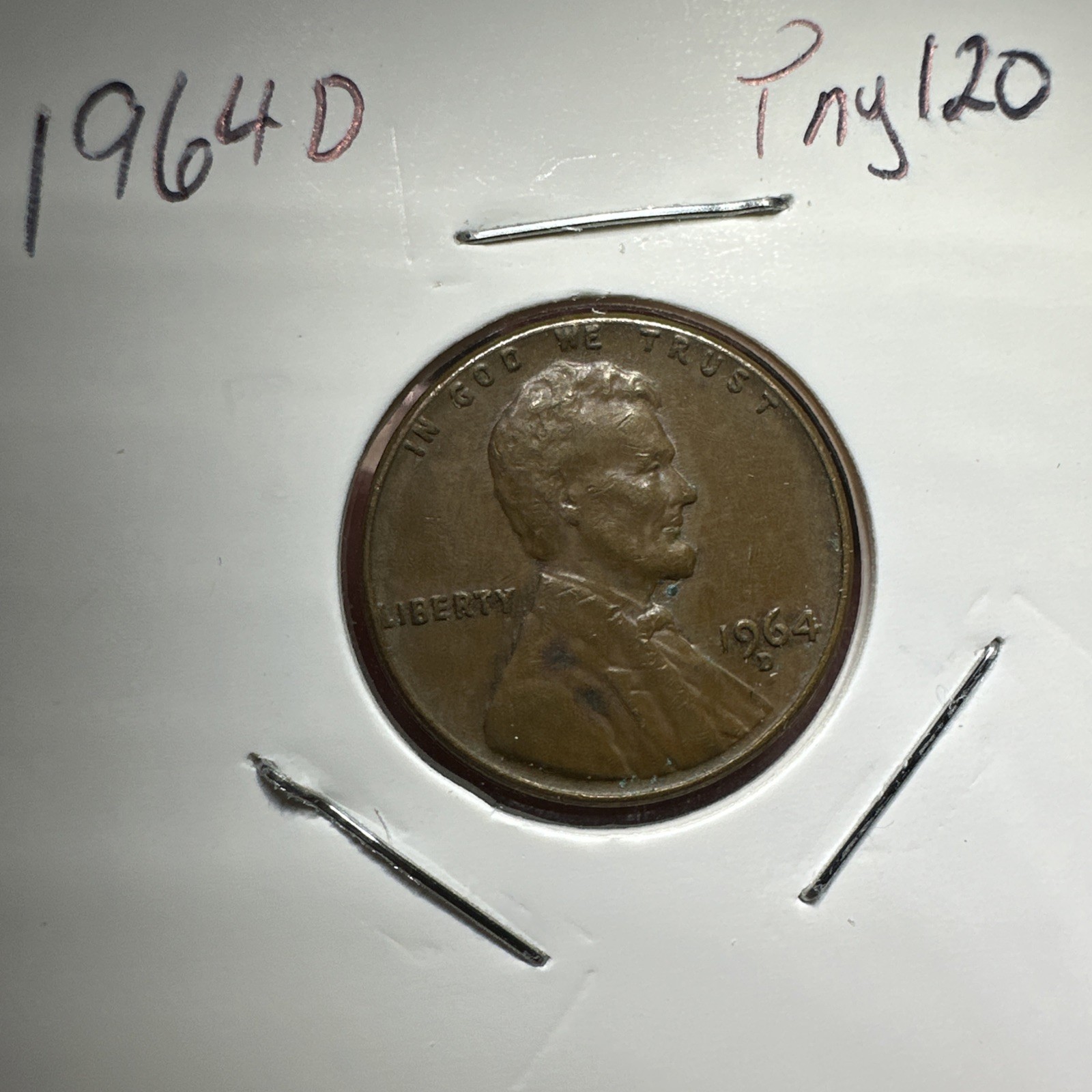 1964 D Lincoln Penny - Letters On RIM RARE!