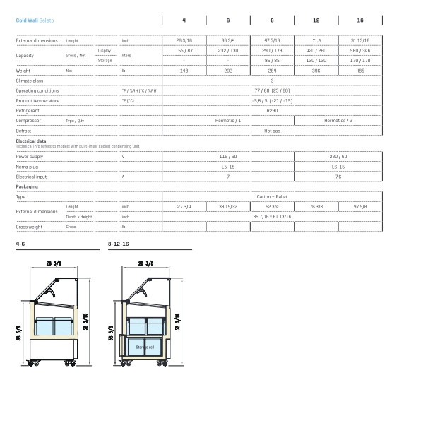 DEMO - ISA Cold Wall Display Case - 6 Flavors
