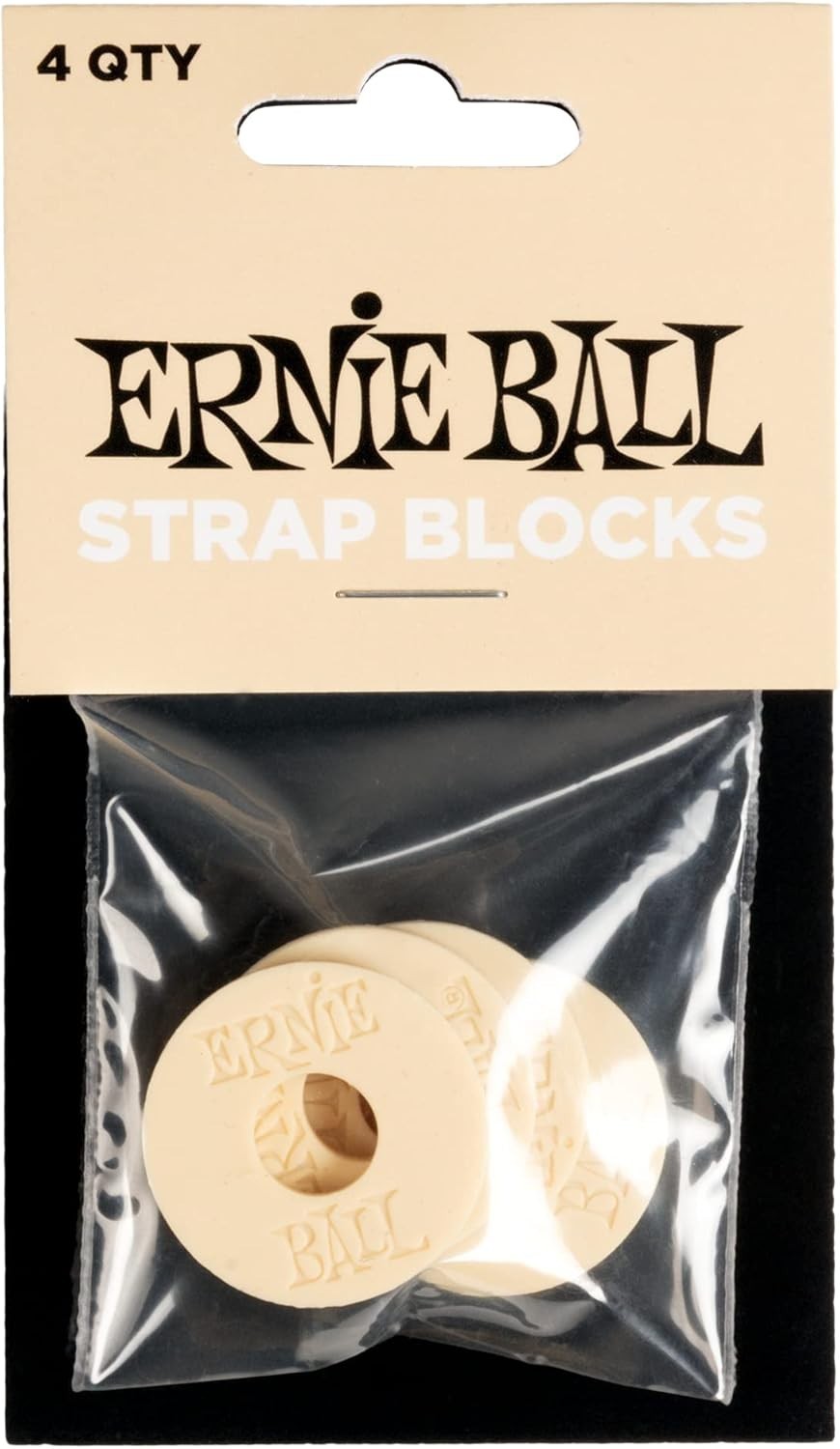 Versatile Guitar Strap Locks - Silicone Rubber in Cream, 4 Pack for Performance