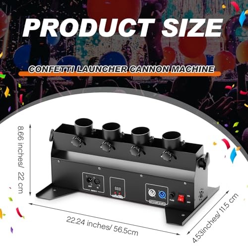Professional Electric Confetti Cannon Machine Launcher Metal Confetti Blower