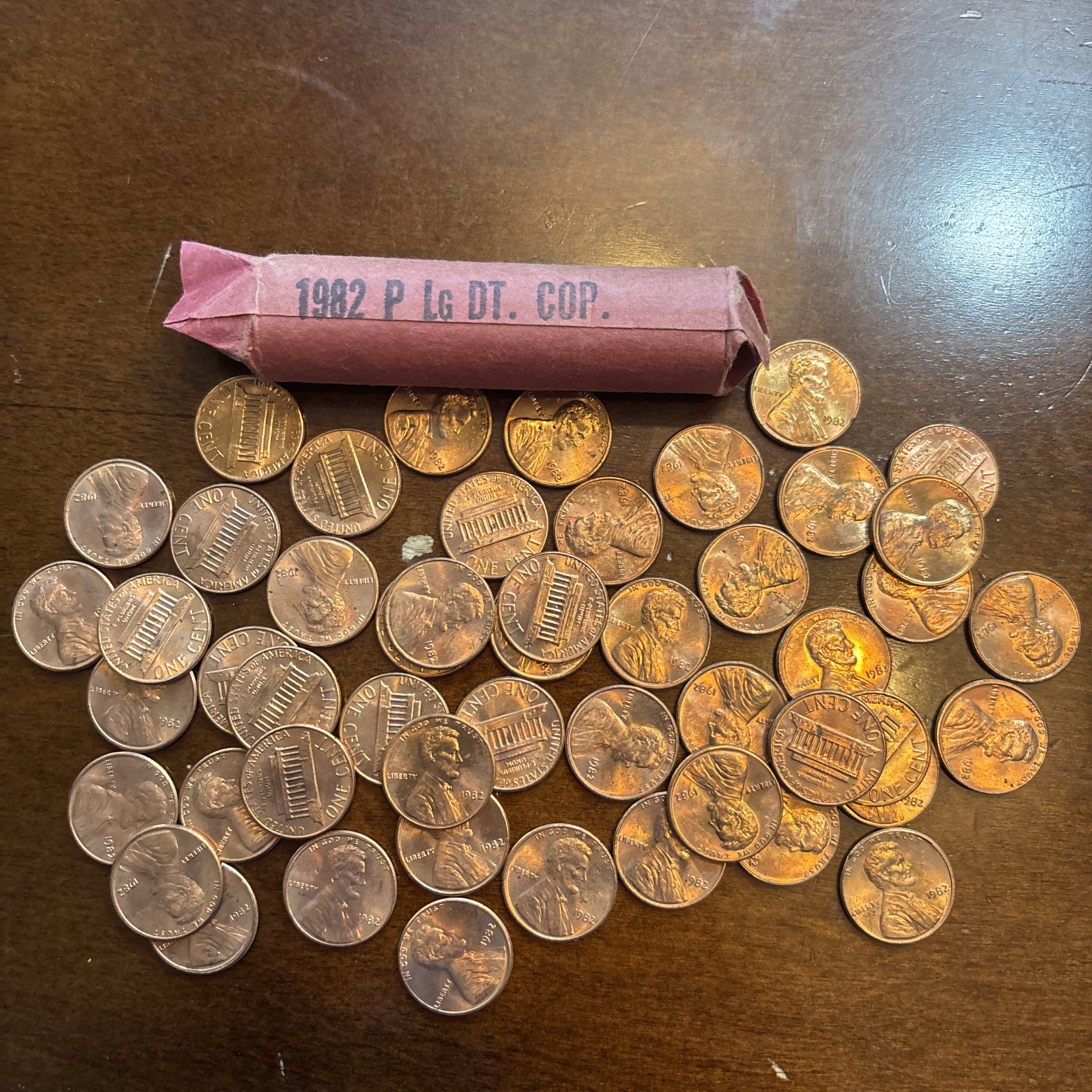 1982-P  Lincoln Cent COPPER LARGE DATE UNCIRCULATED 1 COIN FROM ROLL #281