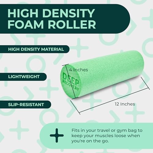 Yoga Foam Roller for Physical Therapy & Exercise – Back Roller Compact Green