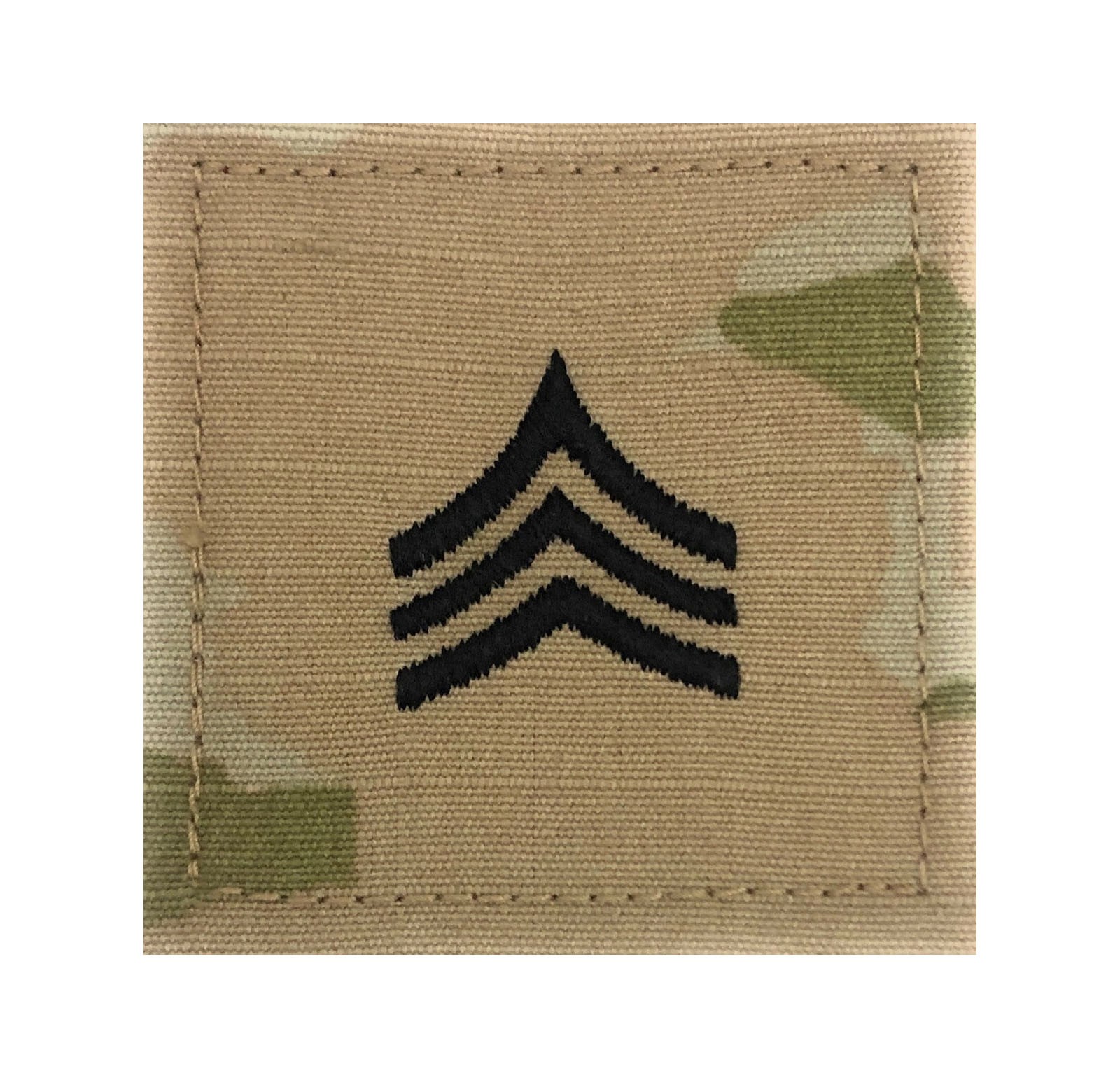 Sergeant OCP 2x2 Rank With Hook Fastener-Veteran Owned Business