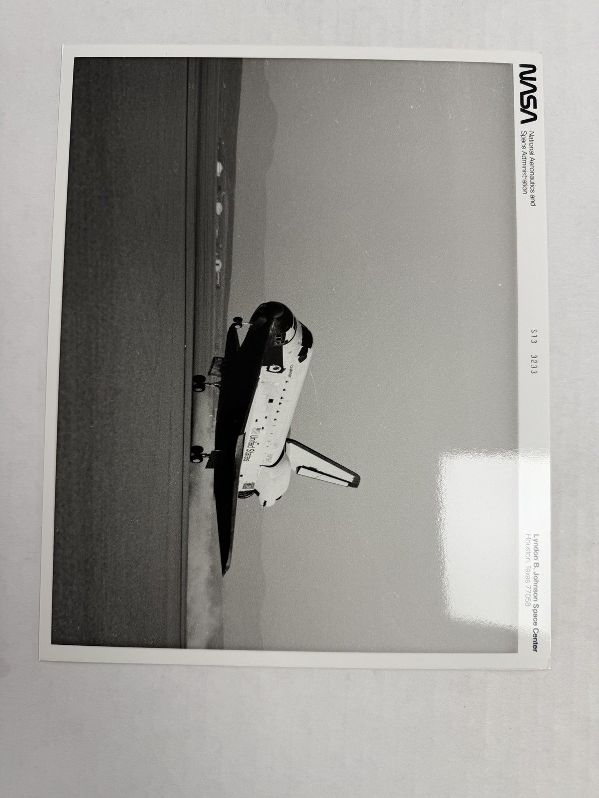 NASA STS-41C Challenger Main Gear Touchdown Press Photo