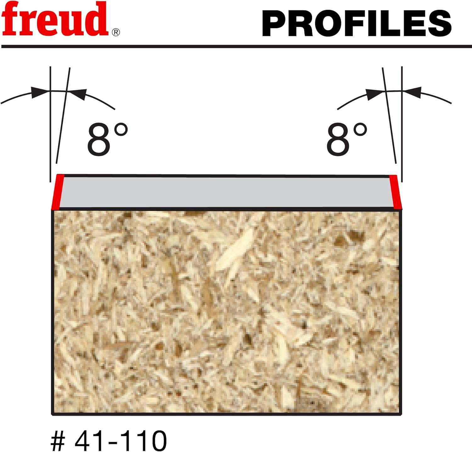 41-110: 9/16" (Dia.) Bevel Trim Bit with 1/4" Shank