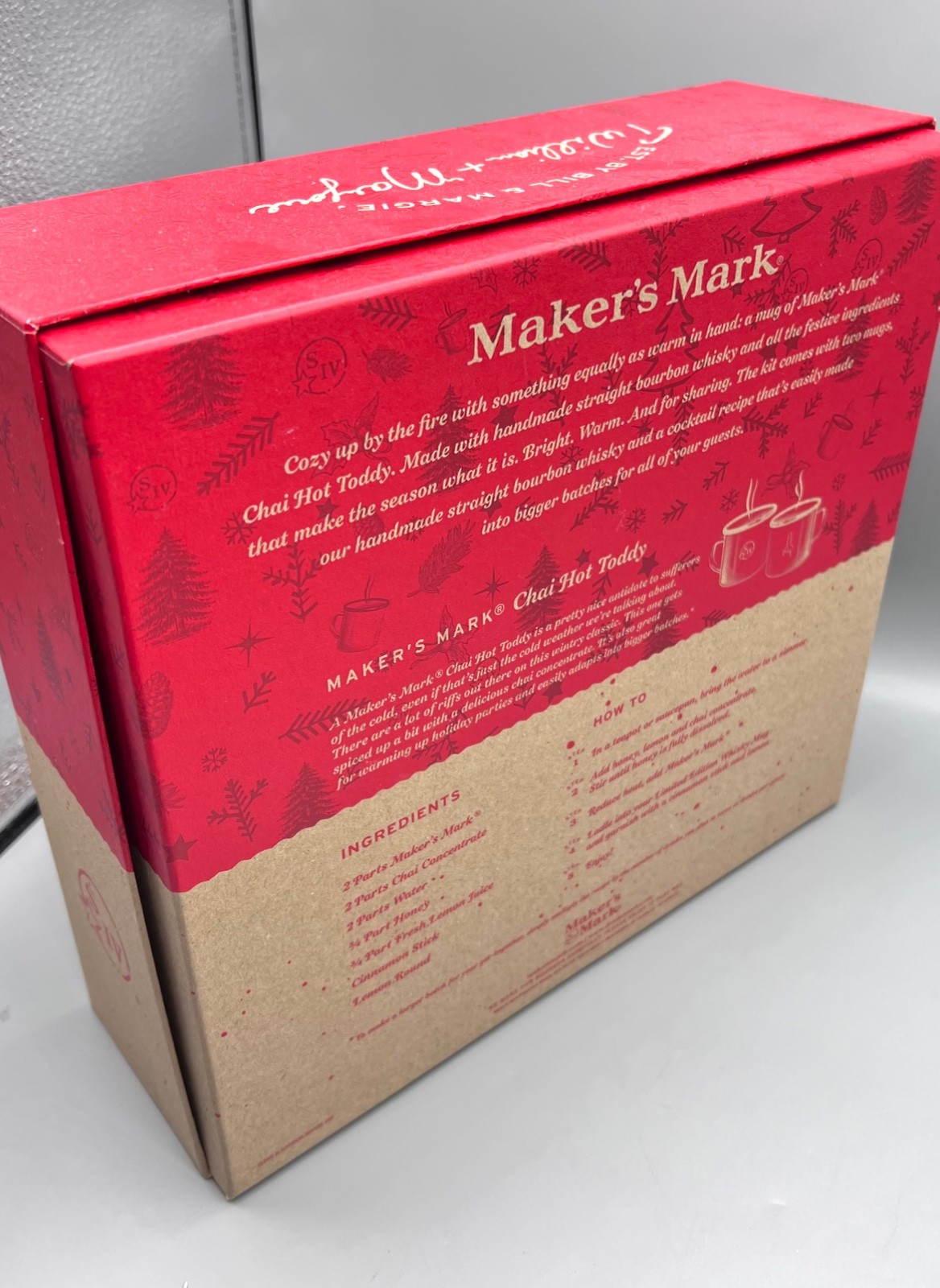 NEW Maker’s Mark Bourbon Limited Edition Whisky Mugs Set of 2 Ceramic Mugs w/Box
