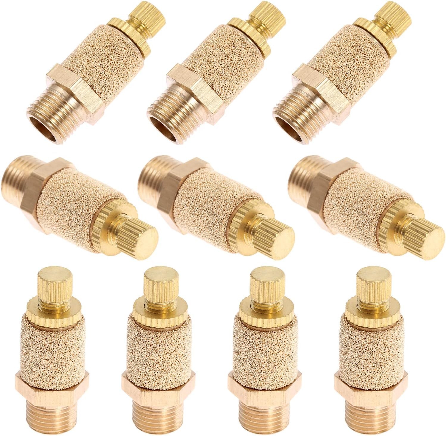 10PCS Air Pneumatic Flow Control Mufflers, 1/4inch Exhaust Muffler ...