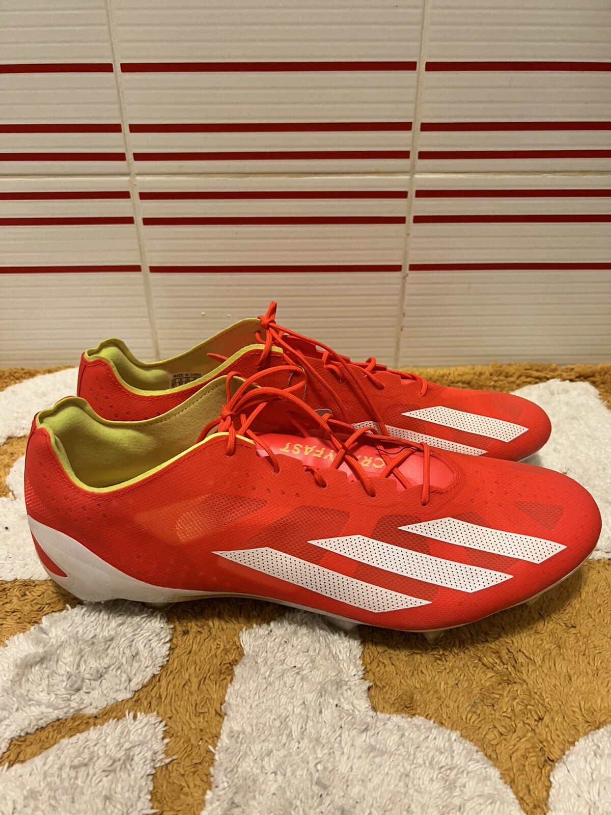 Men 13 NEW Adidas X CrazyFast+ FG Energy Soccer Cleats Citrus Red IE2416