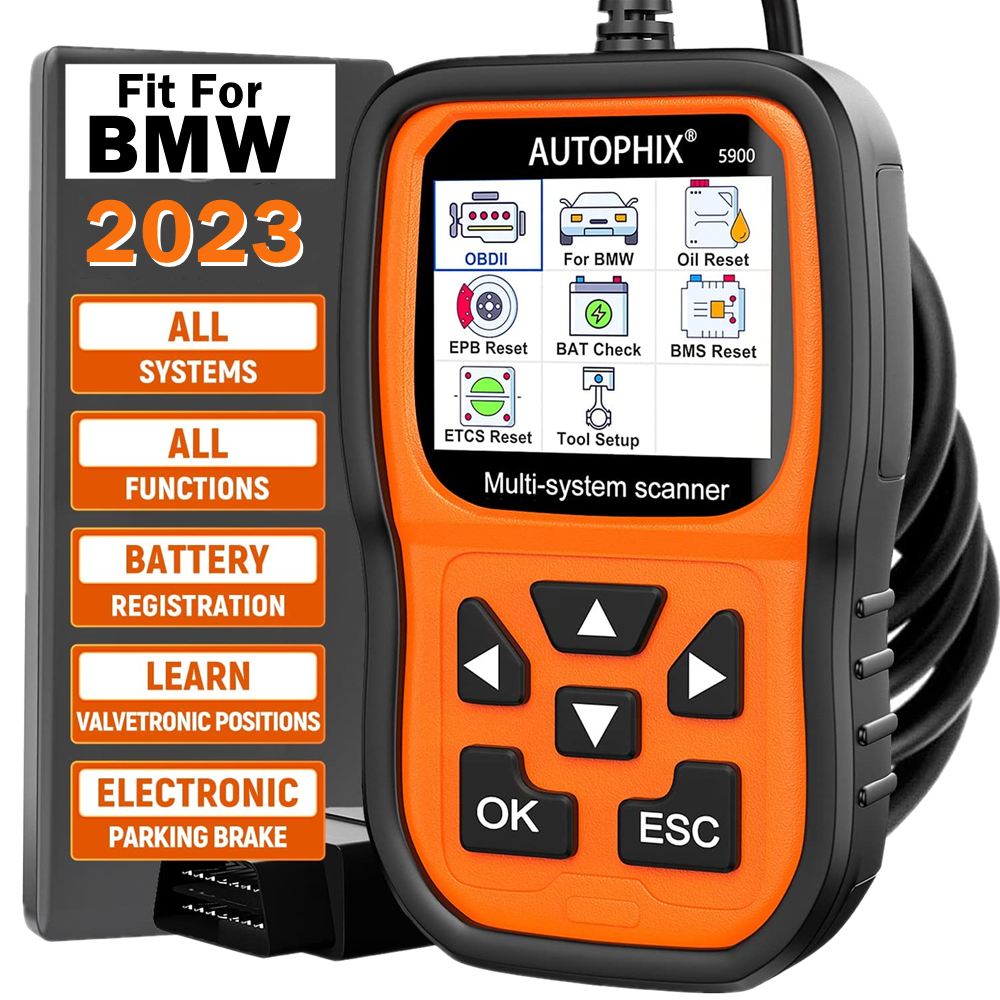 AUTOPHIX 5900 OBD2 Scanner Fit For BMW All System Diagnostic Tool Battery EPB