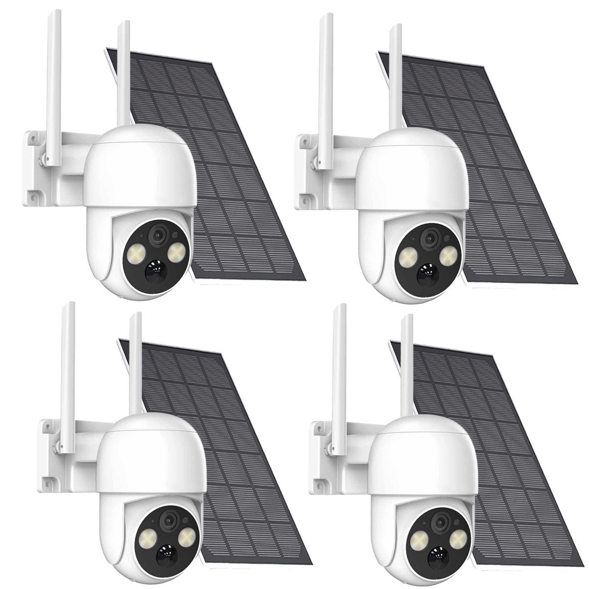 2/4PK Solar Camera Outdoor Wireless Solar Security Camera System 4MP WiFi iP Cam