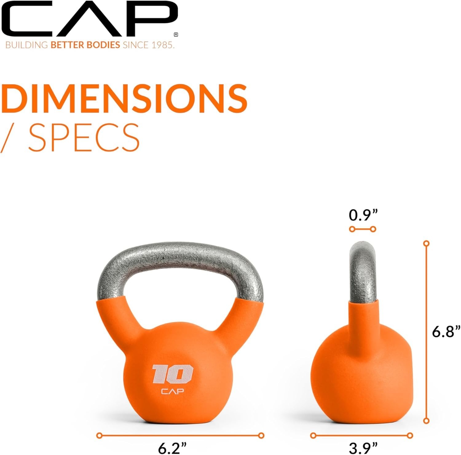 Cast Iron Kettlebell - Coated Options, Singles and Sets, Multiple Weight Choices