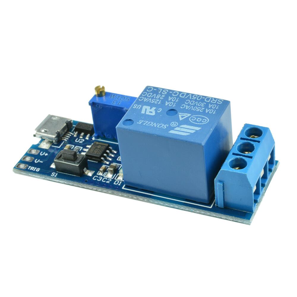 5V-30V Micro USB Power Delay Relay Timer Control Trigger Delay Switch Module