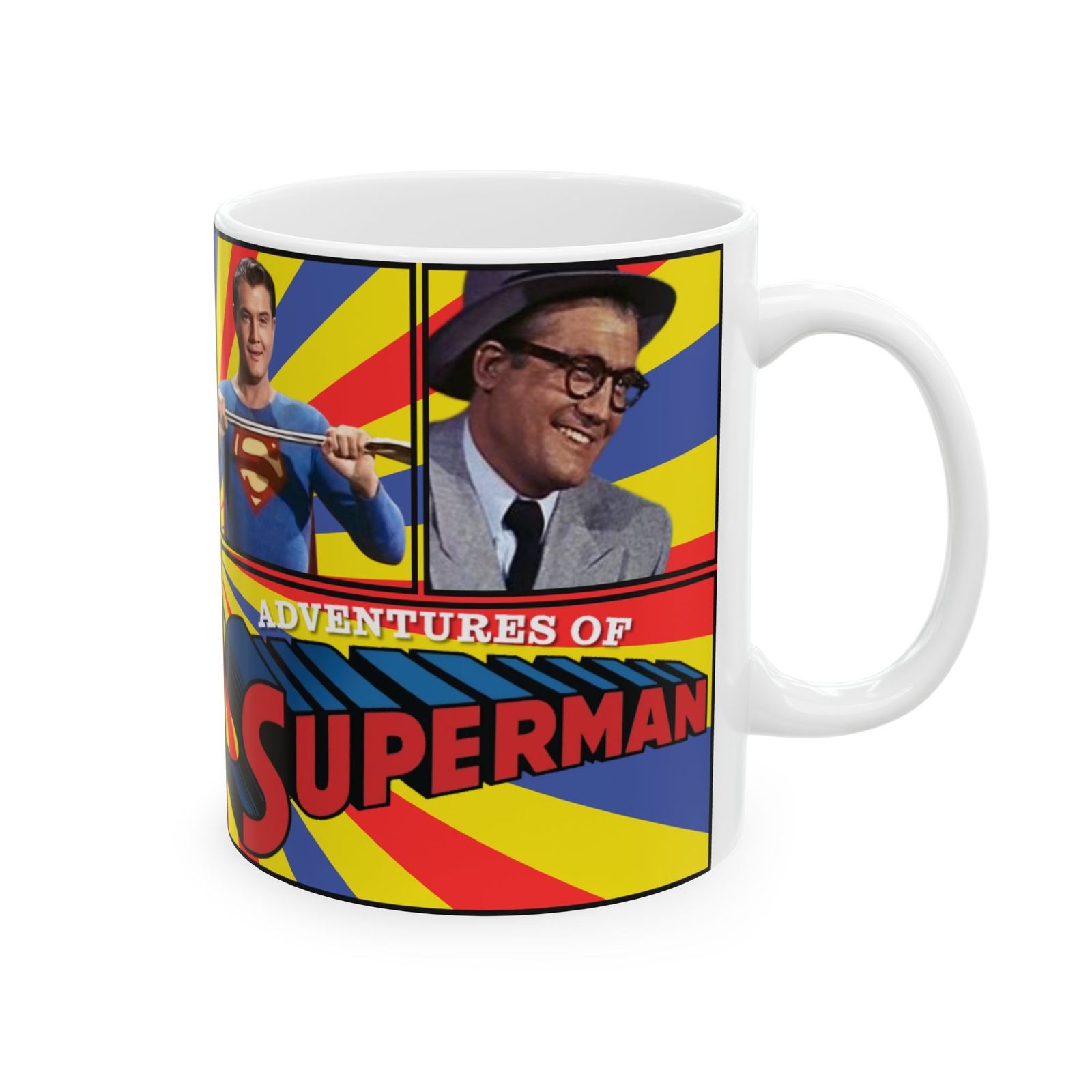 Adventures of Superman Ceramic Mug 11oz, TV Fan Gift, Coffee Cup, TV Mug