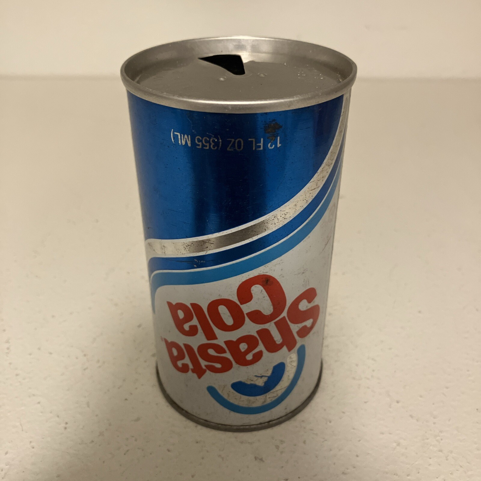 Vintage Shasta Cola Soda Can Misprint Upside Down Label Error Pull Tab 12oz